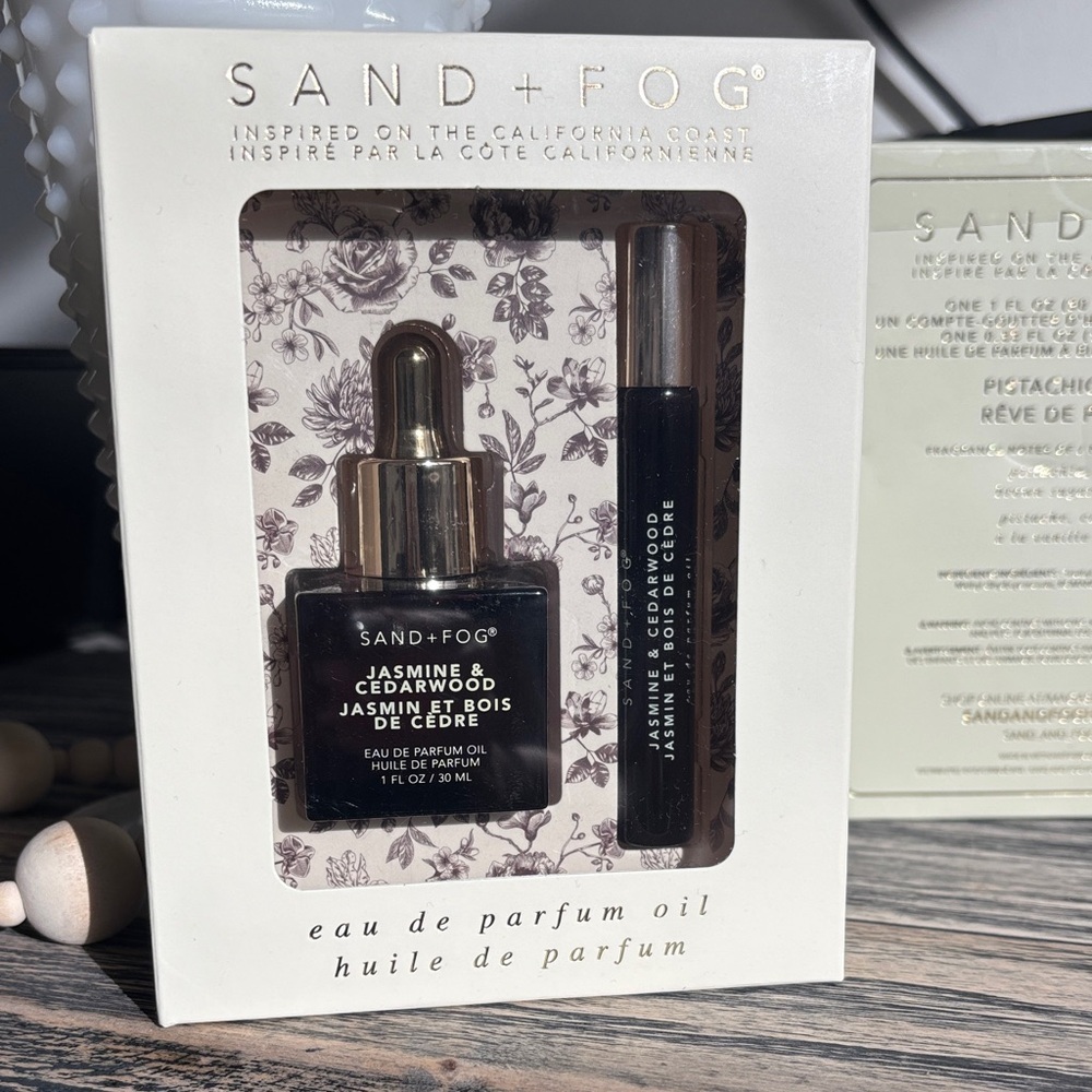SAND + FOG Jasmine & Cedarwood Scented Oil Duo